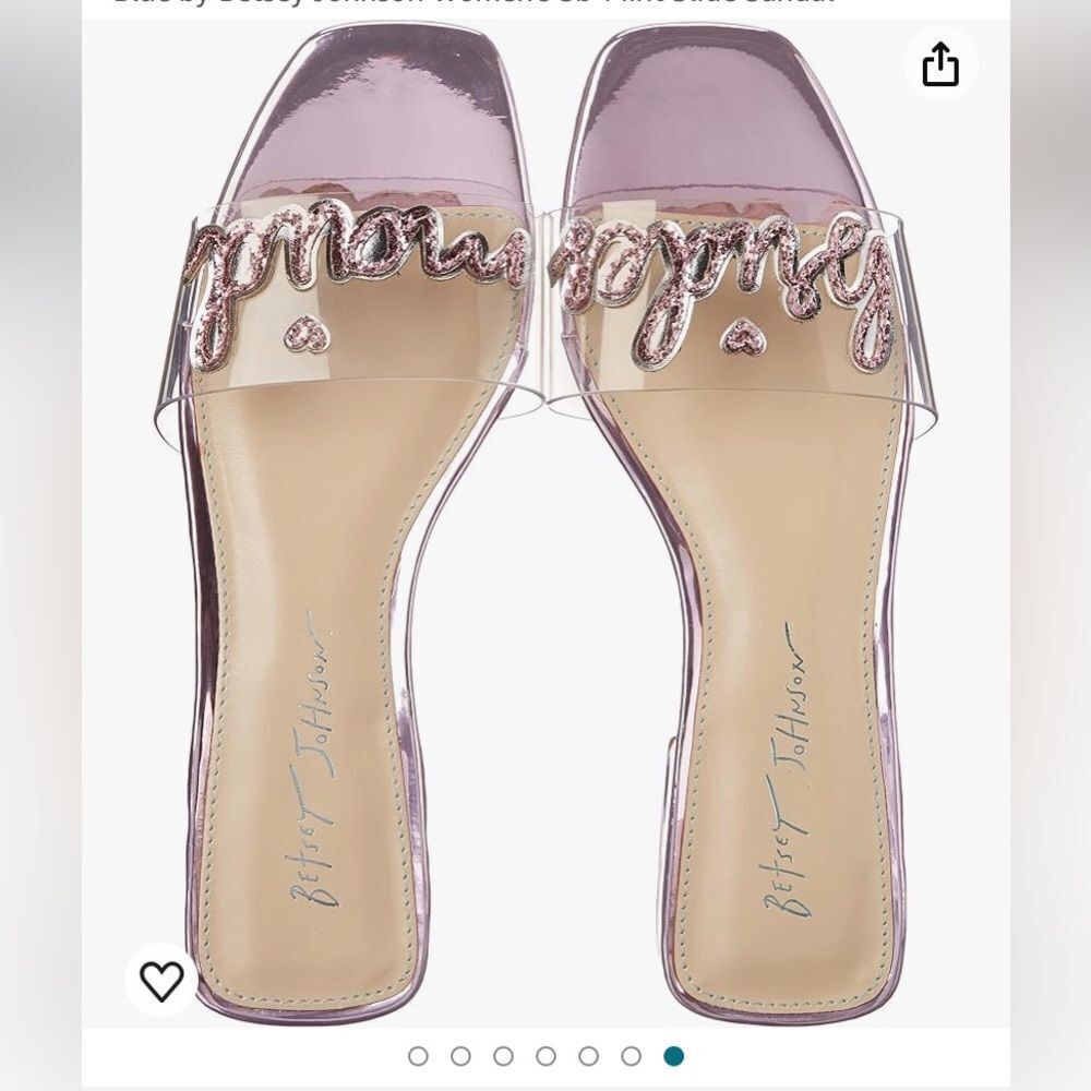 NWOB Blue by Betsy Johnson Sb-Mint Slide Sandal pink bridesmaid Sz 9 - Picture 2 of 9